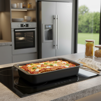 Moule à lasagnes spécial 37x27cm, plaque de cuisson en métal sur mesure pour usage domestique, compatible induction, revêtement Teflon