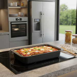 Speciale linea di cottura 37x27cm stampo lasagne torrefazione misura pentole in metallo per uso domestico compatibile con fornello a induzione - Product Image 3