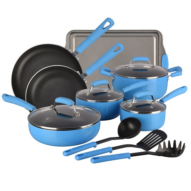 Doyoung Wholesale 14 Pcs Aluminium Kitchen Nonstick Non Stick Cooking Ware Pots and Pans Non-stick Cookware Set