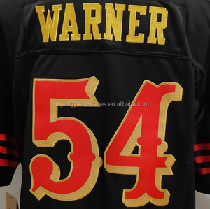 Jersey de Fútbol Americano Fred <span class=keywords><strong>Warner</strong></span> Negro 2025 Colección Rivalidades, Listo para Enviar, de la Mejor Calidad y Cosido - Product Image 1