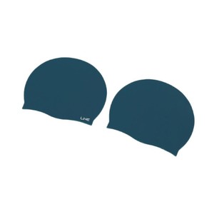 Silicone Swimming Cap Navy Blue Unisex Adult Size Breathable Comfortable For Swimming - Product Image 1