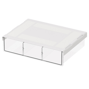 Acrylic Under Desk Drawer Storage <b>Box</b> Rectangle With Partitions For Office Desk Stationery Organizers - Product Image 5
