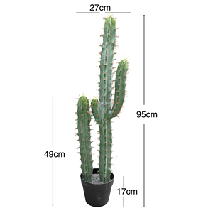 نبات صبار اصطناعي مقاوم للأشعة فوق البنفسجية عالي الجودة ومتين من البلاستيك الفاخر لتزيين الأماكن الداخلية والخارجية بمظهر واقعي - Product Image 2