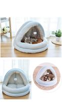 Gros fabricant OEM de luxe doux coussin chaud amovible pliant lit de chat maison
