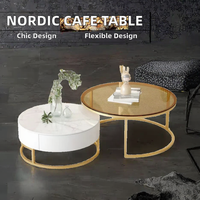 Table basse en verre convertible en plaque de roche de Style crème haut de gamme moderne pour petit salon usage domestique minimaliste de luxe