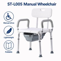 Chaise de toilette pliable réglable en hauteur pour hôpital, légère et portable, antidérapante, pour bain et toilettes – Vente en gros usine