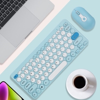 Penjualan laris Kombo Keyboard nirkabel 2.4G desain Mini ergonomis portabel antarmuka USB mendukung semua komputer 78 tombol