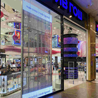 Meilleure vente Pushunled Écran d'affichage LED publicitaire vidéo HD en verre transparent à haute transparence