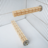 Perchoir en bois naturel écologique givré pour perroquet, plateforme de repose-pieds, jouet à mâcher pour aiguiser les griffes, accessoire pour cage à oiseaux