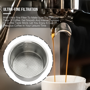 Prix de gros 1 pièce Porte-filtre sans fond en acier inoxydable écologique 51 mm 4 tasses Filtre à café réutilisable Panier <span class=keywords><strong>Delonghi</strong></span> - Product Image 4