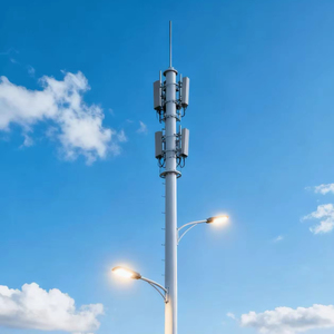 Torre Monopolar de Acero Duradero de 25-30M, Torre Monopolar de Acero Galvanizado en Caliente para Despliegue de Red de Telecomunicaciones Urbanas con Señal 5G - Product Image 1