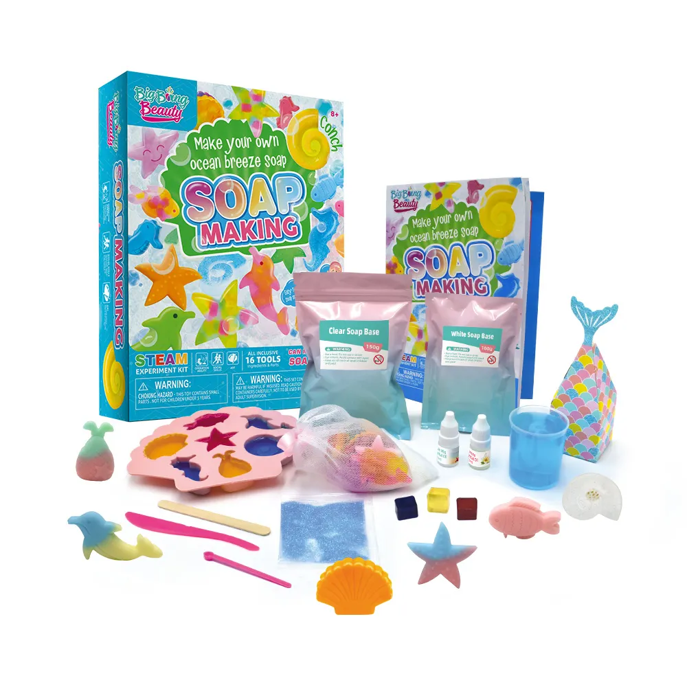 Stem Educational Toys School Handmade Science Experiment Kit DIY Arts And Crafts Toy Spa Soap Making Kit for Kids Age 6-8-12-14