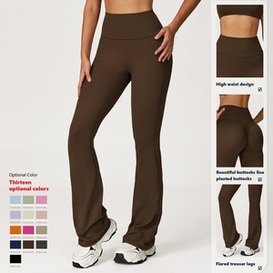 XW-CCK8232 mùa hè phòng tập thể dục tập thể dục mặc phụ nữ nâng hông quần Flare trang phục thể thao chạy thoải mái cao eo xà cạp cho phụ nữ - Product Image 4