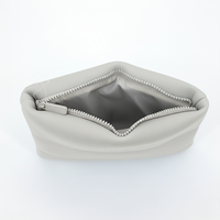 Pochette de rangement matelassée en néoprène avec logo personnalisé, fermeture éclair, poignée souple, pour cosmétiques, maquillage, soins de beauté