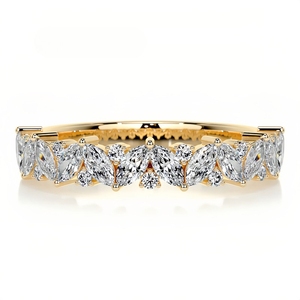Anillo de Diamantes de Boda VVS con Certificado GRA, Chapado en Oro, Joyería Fina de Plata de Ley 925 con Moissanita, Venta al por Mayor del Fabricante - Product Image 3