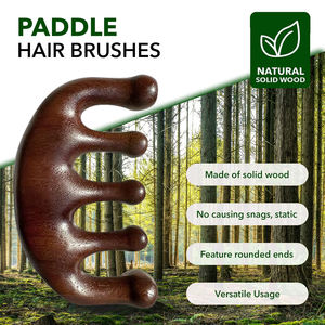 Natürlicher <span class=keywords><strong>hand</strong></span> gefertigter Massage kamm aus reinem Holz mit fünf Zähnen, <span class=keywords><strong>hand</strong></span> gefertigter Sandelholz kamm für die Aku punkt massage zur Entspannung des Kopfes - Product Image 4