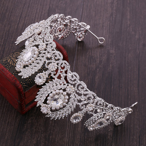 Accessori per Capelli in Stile Persiano <span class=keywords><strong>Arabo</strong></span>, Corona Barocca con Strass Colorati, <span class=keywords><strong>Copricapo</strong></span> da Sposa con Strass Bianchi - Product Image 6
