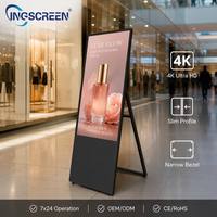 INGSCREEN Tótem de Señalización Digital Vertical Independiente de 43, 50 y 55 Pulgadas con Sistema Android 11 para Orientación en Centros Comerciales