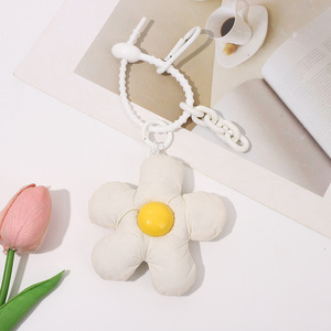 En gros Porte-clés Fleur 3D mat et rembourré, Breloque <span class=keywords><strong>de</strong></span> sac tendance, Cordon souple, Cadeau - Product Image 3