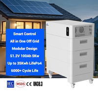 Sistema de Energía Solar Fuera de la Red, Batería LFP Lifepo4 Completa, Almacenamiento de Energía de 30kwh, Batería de Litio Todo en Uno con Inversor Híbrido