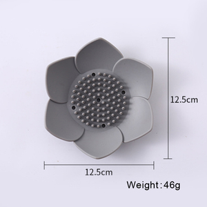 New Design Flower Shape Silicone <strong>Soap</strong> Container Box Hot Selling Silicone <strong>Soap</strong> <strong>Holder</strong> with Drain Hole Antislip - Product Image 6
