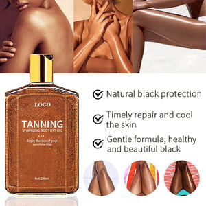 Tono de piel resistente al sudor resistente al agua personalizado, piel bronceada uniformemente, <span class=keywords><strong>gotas</strong></span> <span class=keywords><strong>autobronceadoras</strong></span> negras brillantes, aceite bronceador corporal nutritivo para la <span class=keywords><strong>cara</strong></span> - Product Image 3