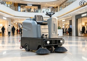 Battery Powered Ride on Floor Sweeper 1250mm Industrial Cleaning Machine for Warehouse Factory Parking Lot Property <strong>Management</strong> - Product Image 5