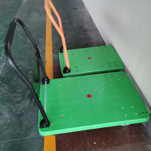 Wholesale Platform Portable Hand Truck Store Foldable Hand Trolley <strong>4</strong> <strong>Wheel</strong> Grocery Trolley <strong>Cart</strong> - Product Image 5