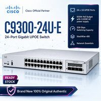 Nuevo Switch de Red Cisco Catalyst C9300-24U-A, Capa 3 Avanzada, 24 Puertos Gigabit, 60W UPOE, Administrado para Empresas, en Stock