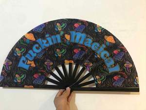 Abanicos de Mano de Bambú y Plástico Ecológicos, Estilos Clásicos Tradicionales Personalizados, con Ángel Tallado, para Publicidad y Promoción, Artesanías de Bambú - Product Image 4