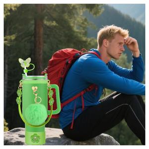Juego de Accesorios <span class=keywords><strong>para</strong></span> Vasos, Incluye Correa Ajustable <span class=keywords><strong>para</strong></span> Botella de Agua, Funda de Silicona, Cubierta <span class=keywords><strong>para</strong></span> Pajita Antiderrames - Product Image 4