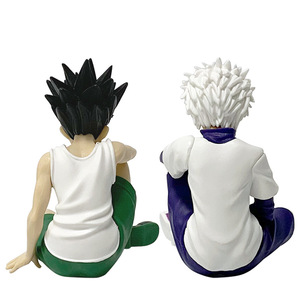 Vente en gros 10CM HUNTERES Styles assis Killua Zoldyck <span class=keywords><strong>GON</strong></span> FREECSS Collection Figurine en PVC Jouet Statue Cadeau pour enfants - Product Image 4