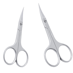 Ciseaux à ongles en acier inoxydable, lame courbée, ciseaux à cuticules à trou carré, outil antirouille - Product Image 1