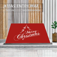 Karpet Pintu Masuk Beludru Kristal Natal Anti-Selip Mudah Dirawat dan Tahan Kotoran Buatan Mesin untuk Remaja untuk Ruang Tamu