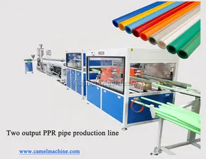 Máquina extrusora de doble tubo de HDPE PPR PE de 20-63mm, línea de producción de tubos de tres capas