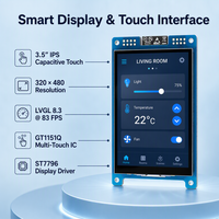 Carte de développement à écran tactile ESP32 S3 N16R8 avec interface graphique LVGL, écran LCD IPS 320x480, WiFi, Bluetooth, 16 Mo de mémoire Flash