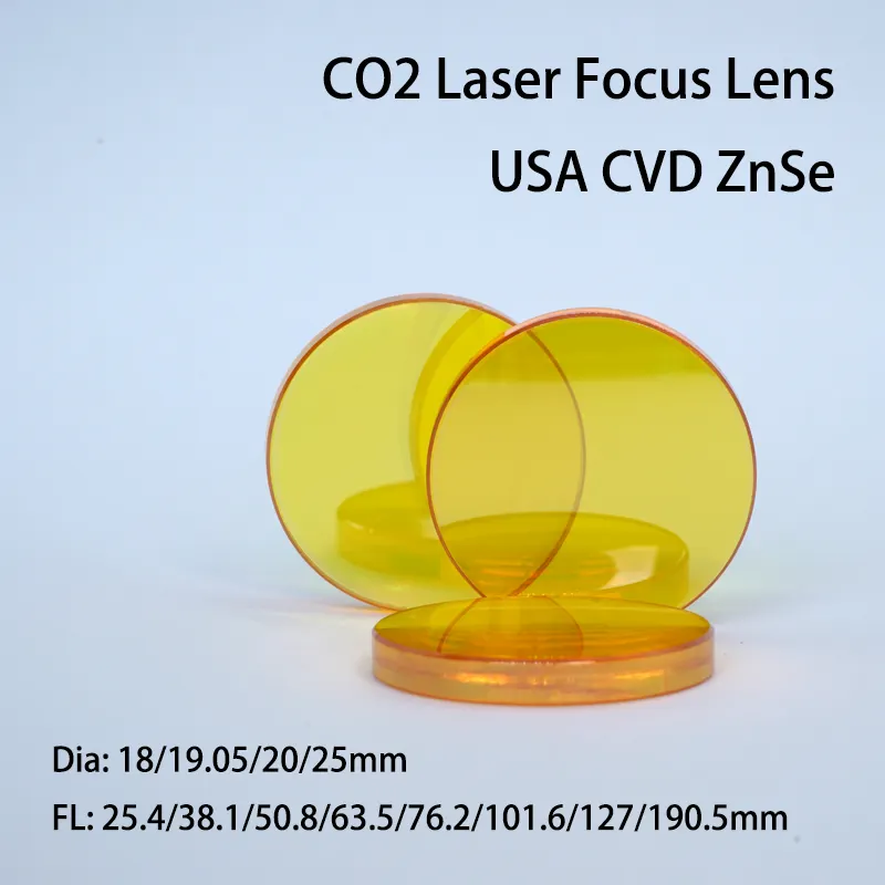 Bán Buôn Kính Quang Học D25mm/38.1Mm USA CVD ZnSe Ống Kính Lấy Nét Bằng Laser Co2 Cho Máy Cắt Laser CO2