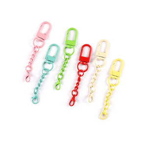 Cadena de pestillo para puerta pintada a colores Chuanfu con cierre de mosquetón para accesorios de joyería DIY 73*13mm - Product Image 5