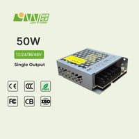 GLE-50S-24 GLE Fuente de Alimentación Conmutada Ultrafina de 50W 24V AC-DC, Salida Única, Uso Industrial, 86% de Eficiencia, 5 Años de Garantía, 2.2A