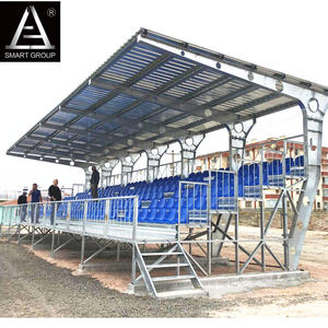 مدرجات رياضية ذكية، مدرجات دائمة، مقاعد ملعب، مدرجات خارجية نمطية مع سقف - Product Image 1