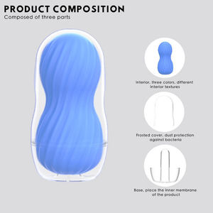 <span class=keywords><strong>Huevo</strong></span> Vaginal de Bolsillo Portátil y Reutilizable con Textura Realista, Ultra Suave y Elástico, Masturbador Masculino, Copa <span class=keywords><strong>para</strong></span> Adultos, Sexo Masculino - Product Image 2