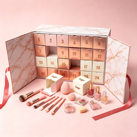 Boîte de calendrier de l'avent personnalisée, boîte en papier de luxe avec fermeture magnétique, 24 jours, parfum, bijoux, cosmétiques, jouets, emballage de produits, boîte cadeau