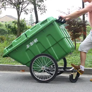 400L Outdoor Plastic Industrial Cleaning Bike Dustbin