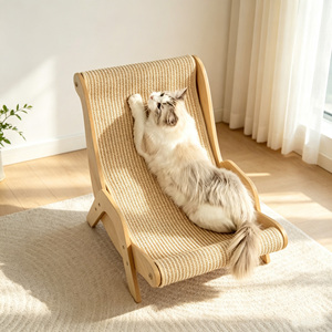 Hamaca Rascadora Grande de Sisal Reemplazable OEM/ODM, Mueble de Madera para Mascotas, Cama de Ratán, Sofá Silla para Gatos - Product Image 2