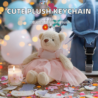 En gros, Pendentif de sac à dos en peluche mignonne en coton PP, motifs Melanth, souris, lapin, chat, style ballet, avec longues jambes dansantes, utilisable comme porte-clés