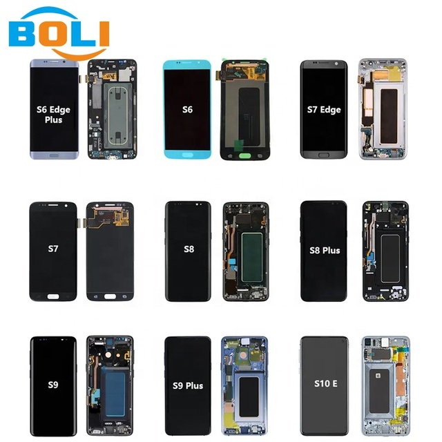 S7 Egde Lcd Screen for Samsung Galaxy S6edge Plus S7edge S8 S9 Plus Lcd Display Touch Screen Digitizer Panel Replacement