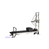 Reformadores de Pilates de Alto Rendimiento, Reformer de Pilates de Aluminio con Media Trapecio para Revitalización Metabólica y Sistema Intensivo de Escultura Corporal, Equipo de Yoga