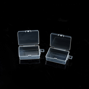Transparent <b>Plastic</b> Storage <b>Box</b> Rectangle PP 24mm Height With Lid Eco Friendly For Small Item Storage - Product Image 1