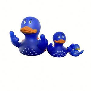 Customized Mass Printed 7 cm 3 Inch Pvc Funny Rubber Duck Shaped Bathtub <b>Bath</b> Toys Incorporating Pattern Designs - Product Image 1