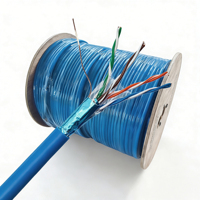 Câble CAT5e FTP LSZH 500m, fil de cuivre massif 24AWG, blindage en feuille, 100MHz, 4 paires torsadées, faible émission de fumée, cordon de brassage CE pour centre de données